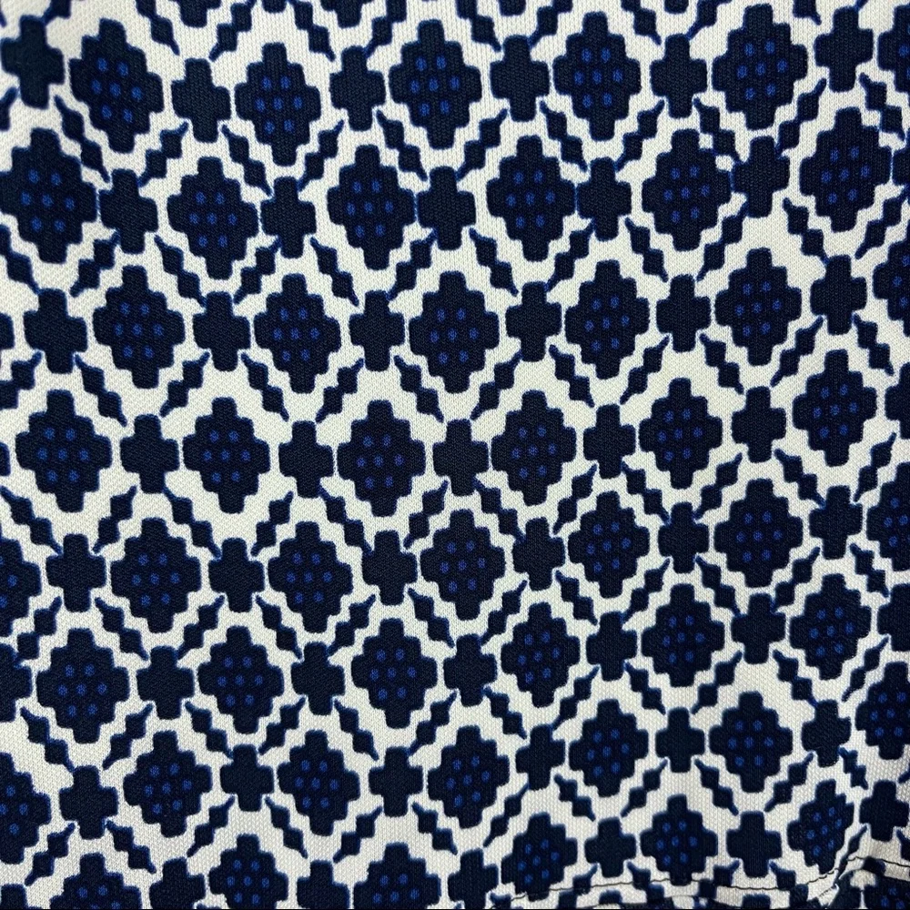 Tory Burch Geometric Print Sleeveless V-neck Dress